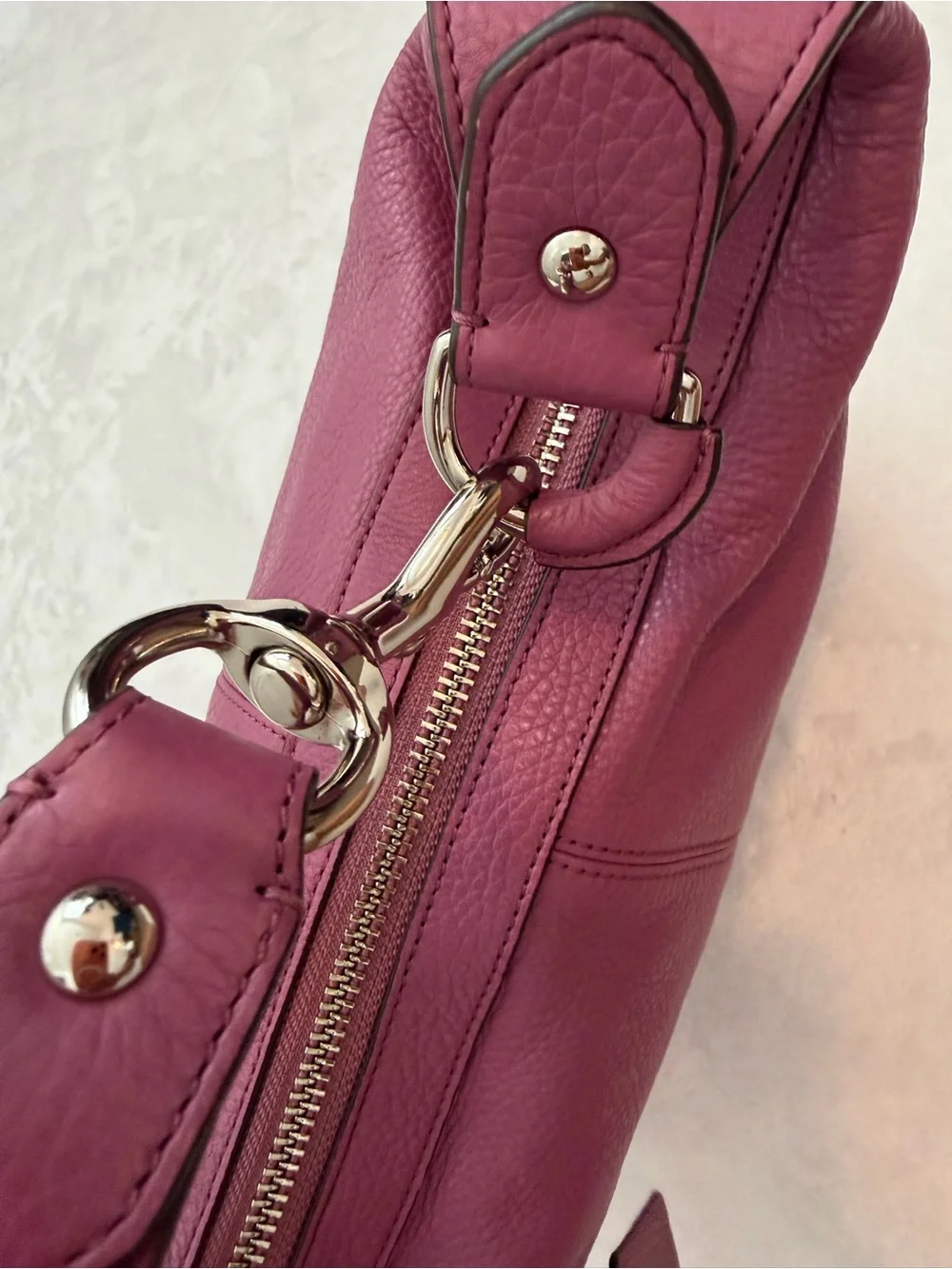 Coach Pebbled Leather Hobo Bag 2013 in Magenta